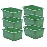 (6 EA) GREEN SMALL PLASTI C STORAGE