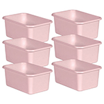 (6 EA) BLUSH SMALL PLASTI C STORAGE