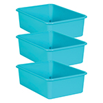 (3 EA) TEAL LARGE PLASTIC STORAGE