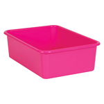 PINK LARGE PLASTIC STORAG E BIN