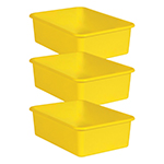 (3 EA) YELLOW LARGE PLAST C STORAGE