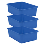 (3 EA) BLUE LARGE PLASTIC STORAGE