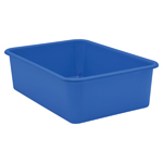 BLUE LARGE PLASTIC STORAG E BIN