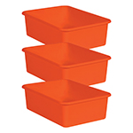 (3 EA) ORANGE LARGE PLAST C STORAGE