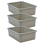 (3 EA) GRAY LARGE PLASTIC STORAGE