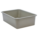 GRAY LARGE PLASTIC STORAG E BIN