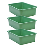 (3 EA) GREEN LARGE PLASTI C STORAGE