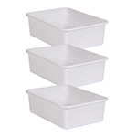 (3 EA) WHITE LARGE PLASTI C STORAGE