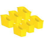 (6 EA) YELLOW PLASTIC BOO K BIN