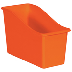 ORANGE PLASTIC BOOK BIN