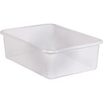 CLEAR LARGE PLASTIC STORA GE BIN