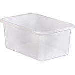 CLEAR SMALL PLASTIC STORA GE BIN