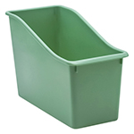 EUCALYPTUS GREEN PLASTIC BOOK BIN