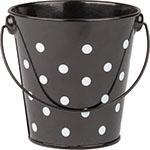 BLACK POLKA DOTS BUCKET