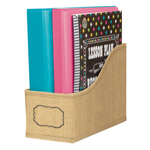 BURLAP BOOK BIN