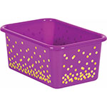 PURPLE CONFETTI SMALL PLA STIC BIN