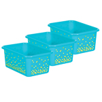 (3 EA) TEAL CONFETTI SMAL L PLASTIC