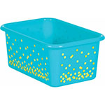 TEAL CONFETTI SMALL PLAST IC BIN