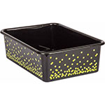 BLACK CONFETTI LARGE PLAS TIC BIN