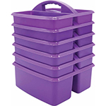 (6 EA) PURPLE PLASTIC STO RAGE CADDY