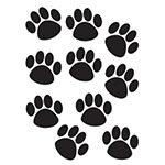 ACCENTS BLACK PAW PRINTS