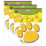 (3 PK) GOLD PAW PRINTS AC CENTS