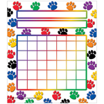 COLORFUL PAW PRINTS INCEN TIVE CHART