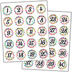 CONFETTI NUMBERS STICKERS