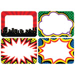 SUPERHERO NAME TAGS LABEL S 36/PK