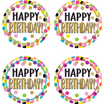 (6 PK) CONFETTI HAPPY BIR THDAY