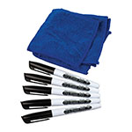 DRY ERASE PENS & MICROFIB ER TOWELS