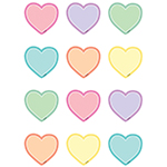 PASTEL POP HEARTS MINI AC CENTS 36CT