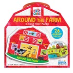 AROUND THE FARM 2-SIDE FL OOR PUZZLE