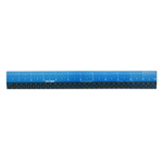 12IN RULER PLASTIC BLUE B LACK